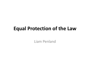 Equal Protection of the Law
