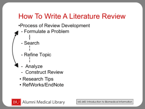 Conducting a Literature Review