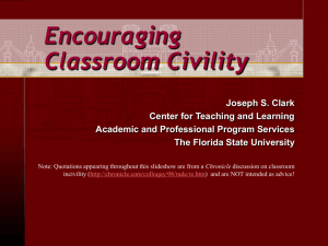 Encouraging Classroom Civility