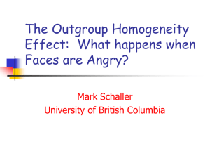 The Outgroup Homogeneity Effect: What happens when Faces are