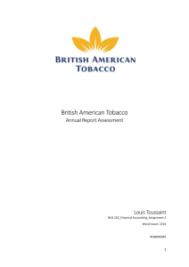 British American Tobacco Gearing