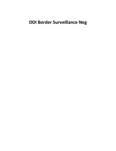 DDI Border Surveillance Neg