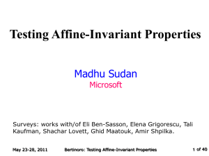 Testing Affine-Invariant Properties