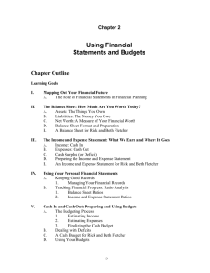 1. Personal financial statements