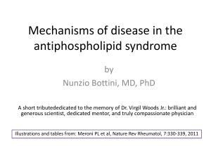 Mechanisms of disease in the antiphospholipid syndrome