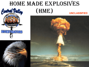 HOME MADE Explosives (HME)
