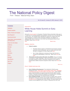 National Policy Digest, vol. 3, issue 23