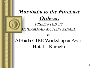 murabaha - AlHuda Centre of Islamic Banking & Economics