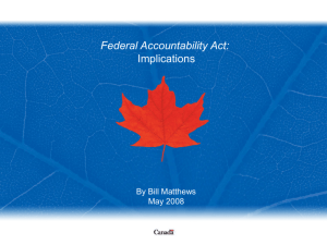 Federal Accountability Act - Financial Management Institute of Canada