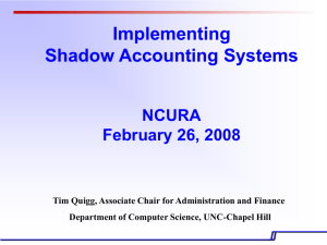 Financial Planning and Shadow Accounting