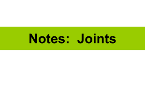 Notes: Joints