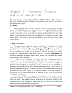 Chapter 7 Intellectual Property and Unfair Competition