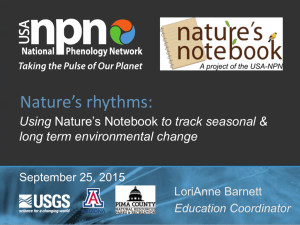 Nature's Notebook in the Classroom