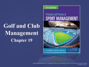 Chapter 19 - Golf and Club Management