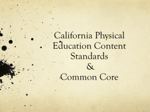 California Physical Education Content Standards