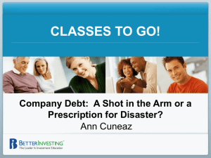 Company debt - Ann Cuneaz