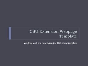 Using the CSU Extension Webpage Template