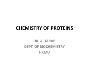 CHEMISTRY OF PROTEINS