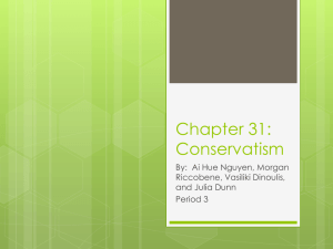 Chapter 31: Conservatism - Washington Township Public Schools