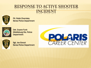 RESPONSE TO ACTIVE SHOOTER INCIDENT