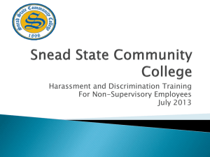 Harassment - Snead State Community College