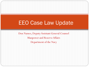 EEOC Case Updates - Baltimore Federal Executive Board