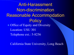 sexual harrasment - California State University, Long Beach