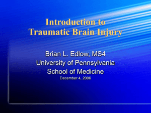 Intro to TBI 12.4.06 - University of Pennsylvania School of Medicine