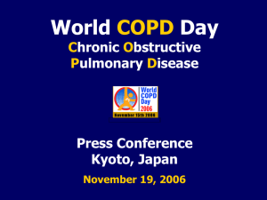 COPD - the Global initiative for chronic Obstructive Lung Disease
