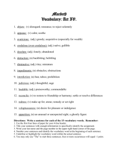 Lord of the Flies, Vocabulary Chapters 5 & 6