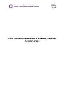 Ethical guidelines for the teaching of psychology in Western