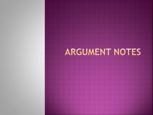 Argument Notes