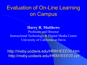 Evaluating on-Line Learning on Campus