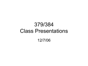 Class Presentations