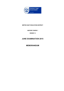 Marking Guideline Paper 1 June 2015