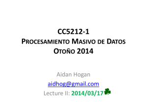 CC5212-1 Procesamiento Masivo de Datos 2014
