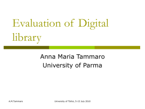 Digital libraries evaluation