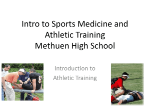 1 What is athletic training