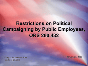 Restrictions on Political Campaigning