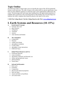 Topic Outline - MHSAPEnvironmental