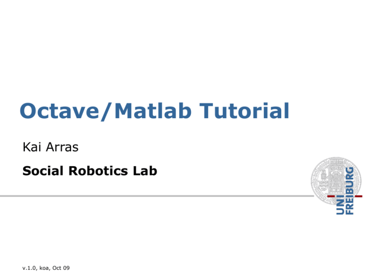Octave-Matlab-Tutorial