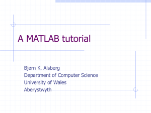 Matlab tutorial