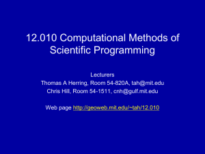 PowerPoint Presentation - 12.010 Computational Methods