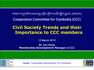 Mr. Keo Phalla_Civil Society trends and Importance of CCC and its