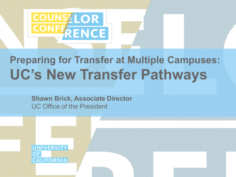 UC's New Transfer Pathways