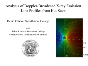 talk on X-ray line profiles - Astronomy at Swarthmore College