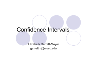 Confidence Intervals