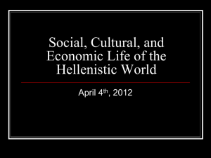 Hellenistic Culture and Society - Nipissing University Word