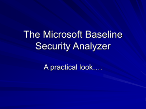 The Microsoft Baseline Security Analyzer