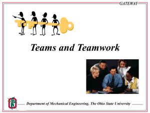 Teams and Teamwork - Gateway Engineering Education Coalition